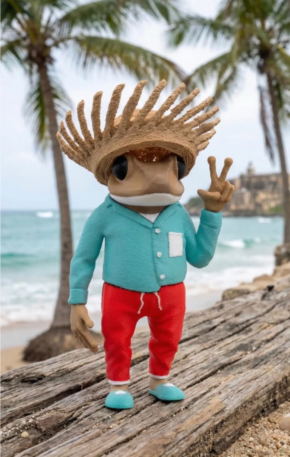 Sapo Concho Figurine: "Voy a Mimir"