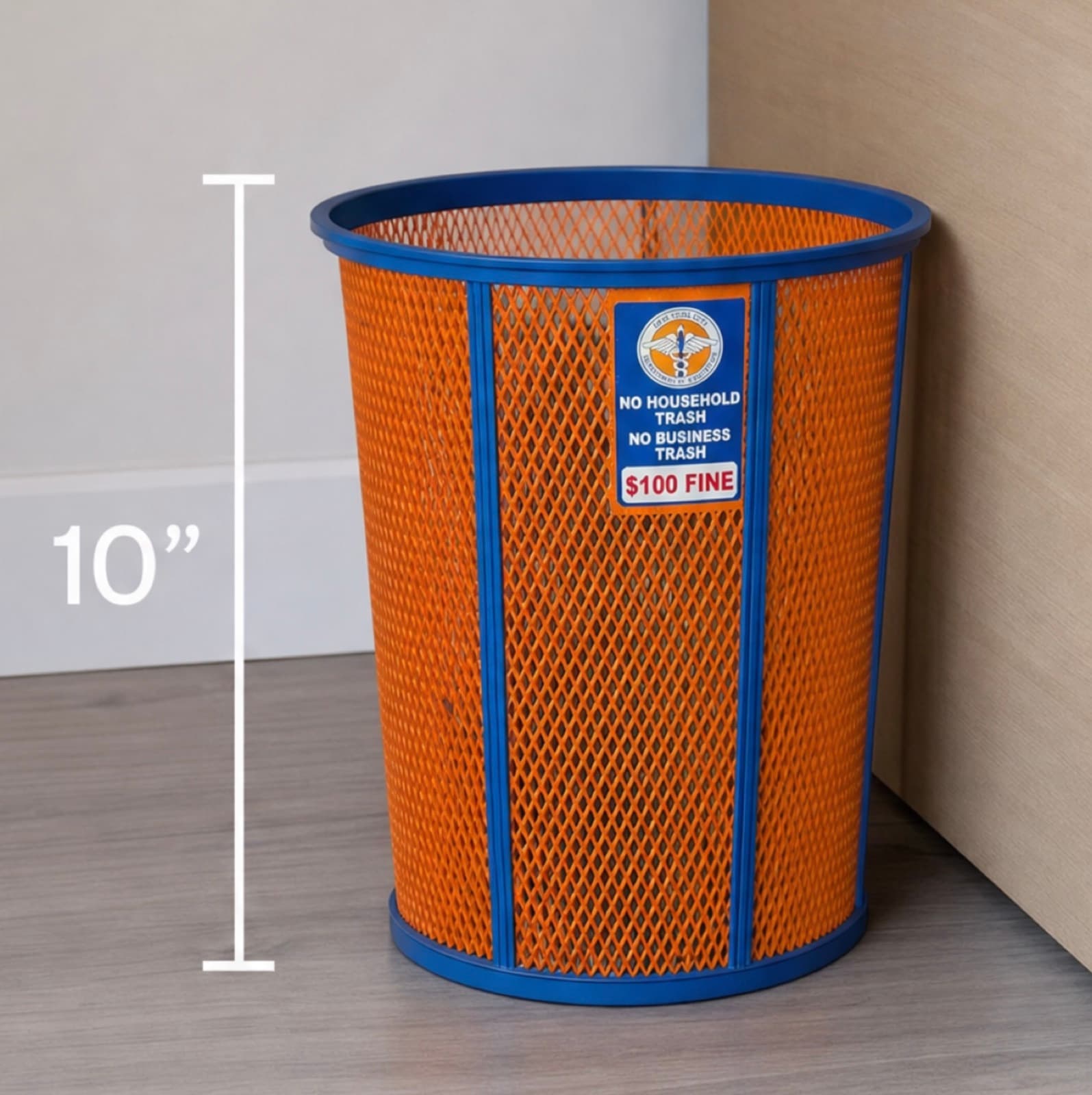 NYC Wire Mesh Trash Can Replica